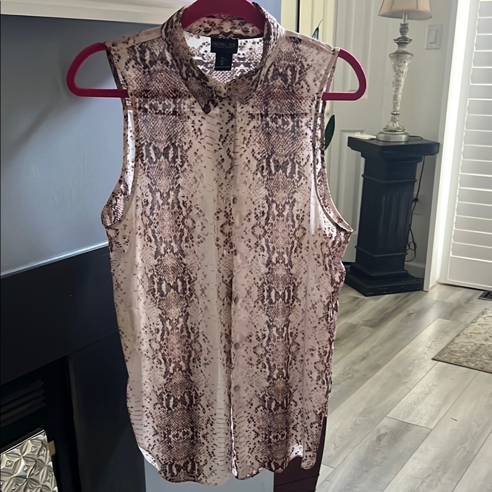 Snakeskin Sleeveless Blouse